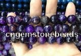 CAA3402 15 inches 12mm faceted round agate beads wholesale