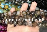 CAA3411 15 inches 12mm faceted round agate beads wholesale