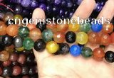 CAA3413 15 inches 12mm faceted round agate beads wholesale