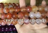 CAA3422 15 inches 14mm faceted round agate beads wholesale