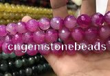 CAA3425 15 inches 14mm faceted round agate beads wholesale