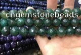 CAA3431 15 inches 14mm faceted round agate beads wholesale