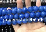 CAA3435 15 inches 14mm faceted round agate beads wholesale