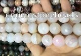 CAA3445 15 inches 16mm faceted round agate beads wholesale