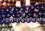 CAA3446 15 inches 16mm faceted round agate beads wholesale