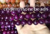 CAA3447 15 inches 16mm faceted round agate beads wholesale