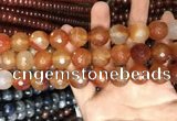 CAA3448 15 inches 16mm faceted round agate beads wholesale