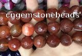 CAA3449 15 inches 16mm faceted round agate beads wholesale