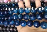 CAA3451 15 inches 16mm faceted round agate beads wholesale