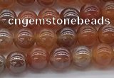 CAA3500 15.5 inches 4mm round AB-color fire agate beads wholesale