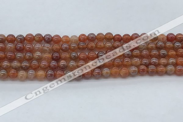 CAA3500 15.5 inches 4mm round AB-color fire agate beads wholesale