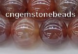 CAA3504 15.5 inches 12mm round AB-color fire agate beads wholesale