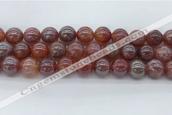 CAA3505 15.5 inches 14mm round AB-color fire agate beads wholesale