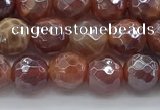 CAA3509 15.5 inches 6mm faceted round AB-color fire agate beads