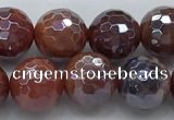 CAA3511 15.5 inches 10mm faceted round AB-color fire agate beads