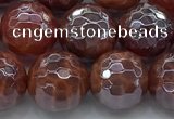 CAA3512 15.5 inches 12mm faceted round AB-color fire agate beads