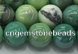 CAA3518 15.5 inches 10mm round AB-color grass agate beads wholesale