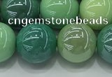 CAA3519 15.5 inches 12mm round AB-color grass agate beads wholesale