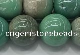 CAA3520 15.5 inches 14mm round AB-color grass agate beads wholesale