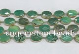 CAA3526 7.5 inches 13*18mm faceted oval grass agate beads