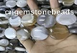 CAA3568 15.5 inches 22*30mm oval grey Botswana agate beads