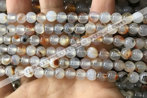 CAA3597 15.5 inches 6mm round dendritic agate beads wholesale