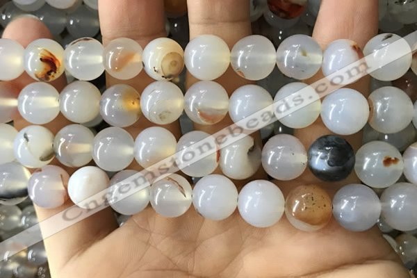 CAA3600 15.5 inches 12mm round dendritic agate beads wholesale