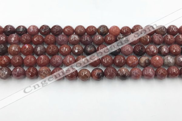 CAA3629 15.5 inches 6mm faceted round Portuguese agate beads