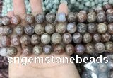 CAA3638 15.5 inches 8mm round flower agate beads wholesale