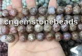 CAA3639 15.5 inches 10mm round flower agate beads wholesale