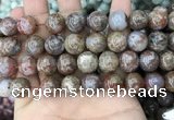 CAA3640 15.5 inches 12mm round flower agate beads wholesale