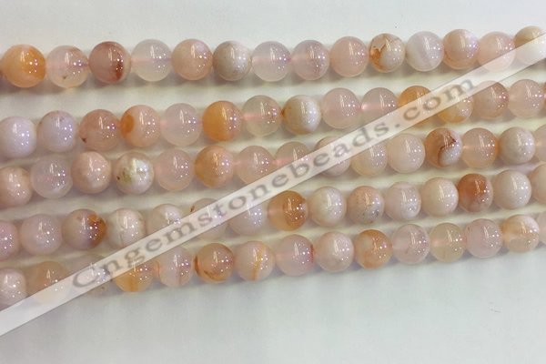 CAA3643 15.5 inches 6mm round sakura agate beads wholesale