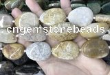 CAA3724 25*35mm - 30*40mm freeform chrysanthemum agate beads