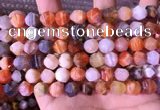 CAA3763 15.5 inches 10mm faceted nuggets mixed botswana agate beads