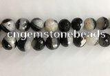 CAA3779 15.5 inches 18mm faceted round agate druzy geode beads