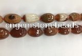 CAA3797 15*25mm - 18*28mm faceted rice agate druzy geode beads