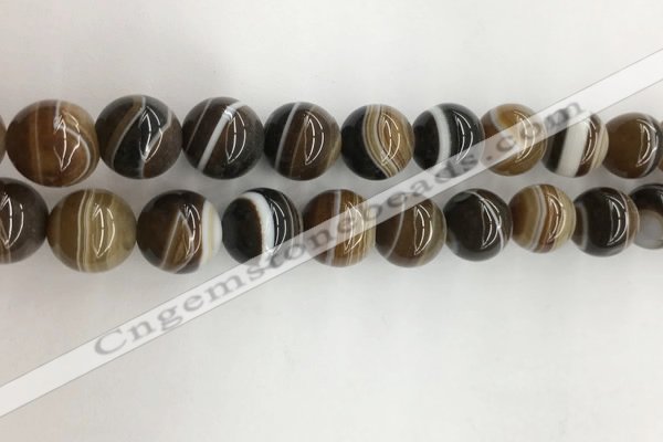 CAA3803 15.5 inches 14mm round line agate beads wholesale