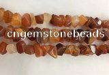 CAA3808 15.5 inches 10*14mm - 12*16mm faceted nuggets red agate beads