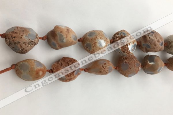 CAA3812 15.5 inches 20*25mm - 25*35mm nuggets rough agate beads