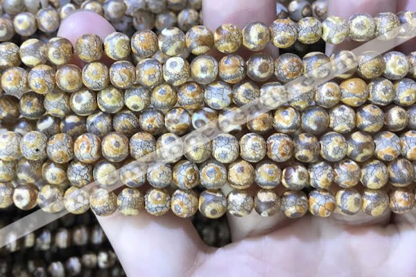 CAA3846 15 inches 6mm round tibetan agate beads wholesale