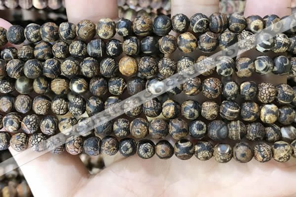 CAA3848 15 inches 6mm round tibetan agate beads wholesale