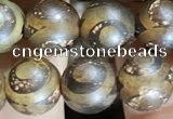 CAA3860 15 inches 8mm round tibetan agate beads wholesale