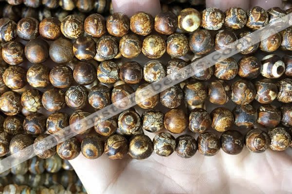 CAA3866 15 inches 8mm round tibetan agate beads wholesale