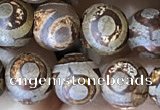 CAA3870 15 inches 8mm round tibetan agate beads wholesale