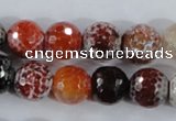 CAA388 15.5 inches 16mm faceted round fire crackle agate beads