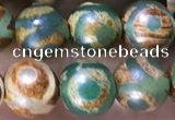 CAA3883 15 inches 8mm round tibetan agate beads wholesale