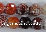 CAA390 15.5 inches 20mm faceted round fire crackle agate beads