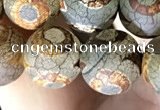 CAA3904 15 inches 10mm round tibetan agate beads wholesale