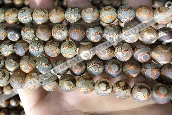 CAA3904 15 inches 10mm round tibetan agate beads wholesale
