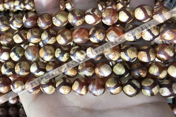 CAA3913 15 inches 10mm round tibetan agate beads wholesale